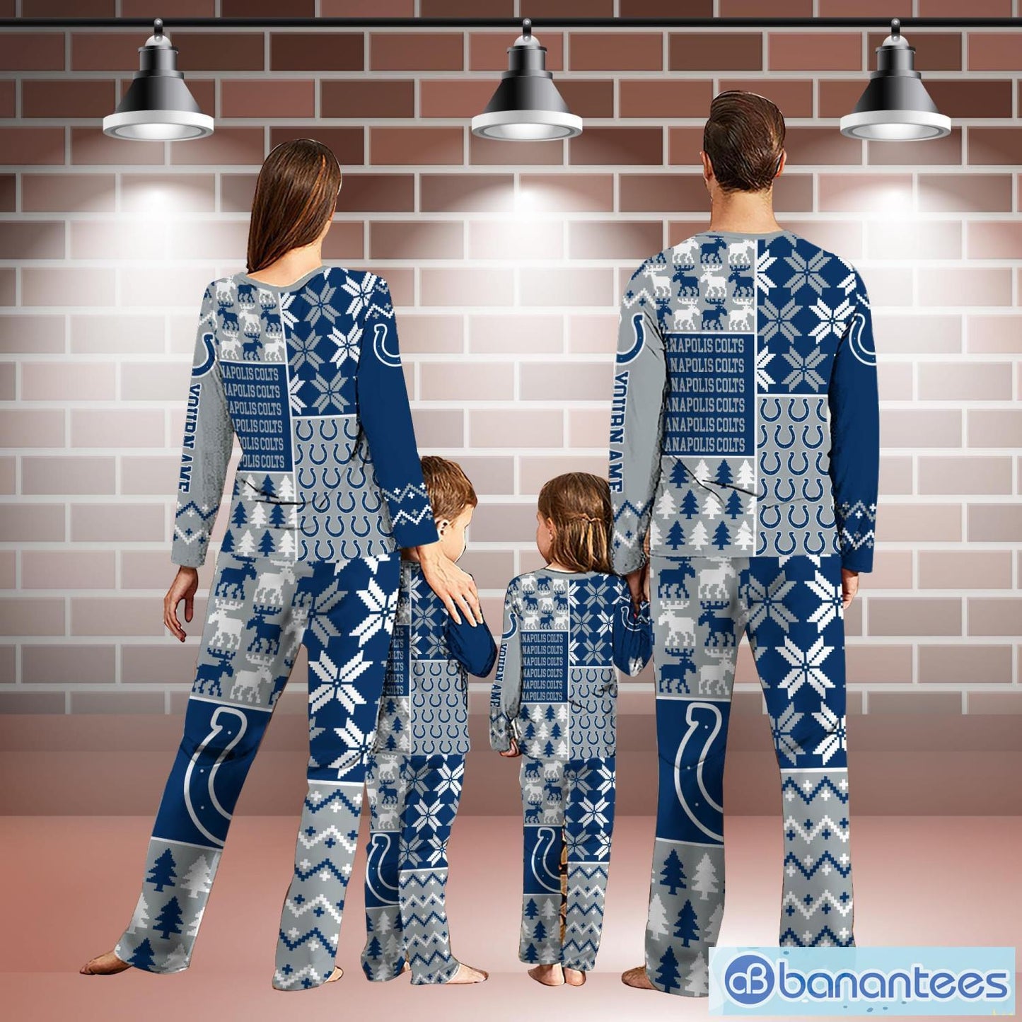 Indianapolis Colts Pajamas Christmas Gift For Family AZCPYZAM110