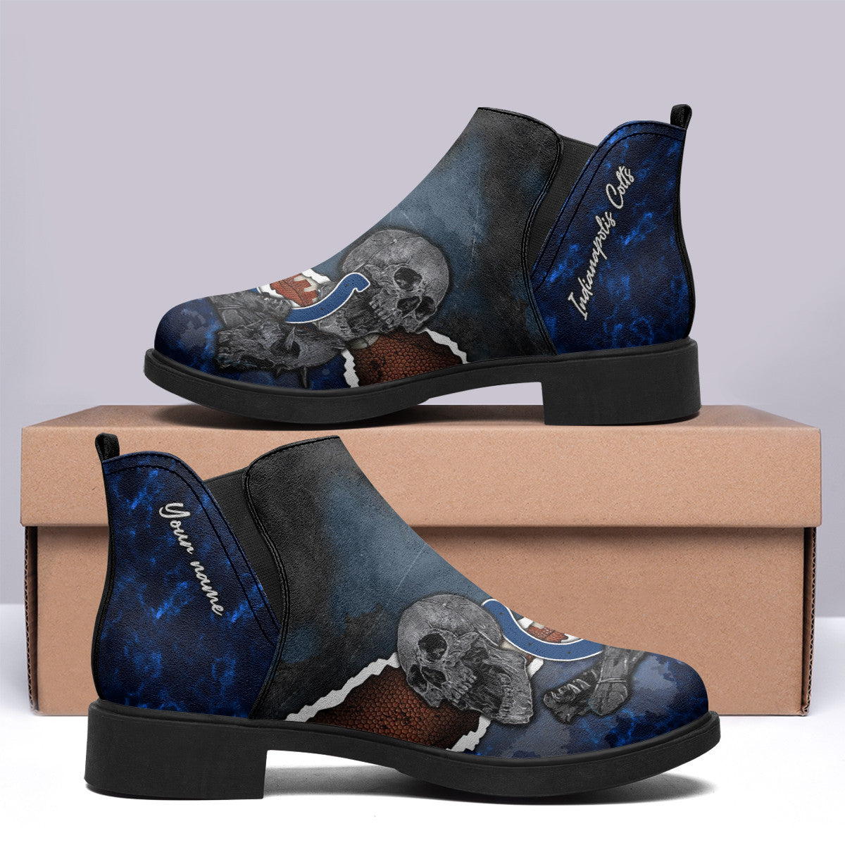 Indianapolis Colts Personalized Comfort & Fashion Short Boots BG06