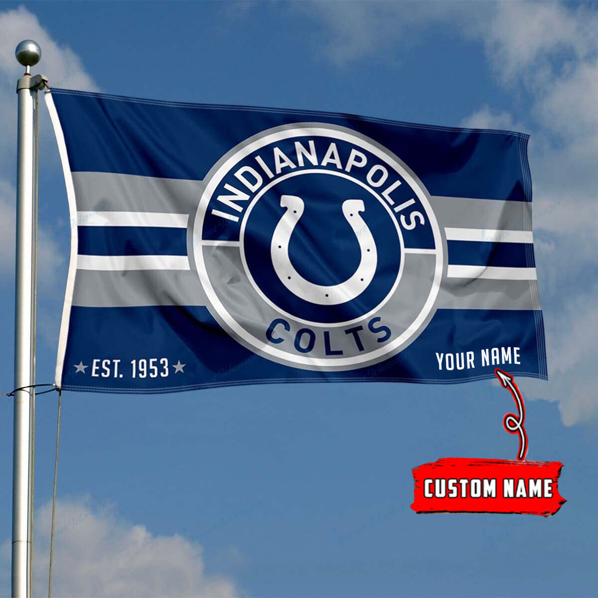 Indianapolis Colts Personalized Flag 180