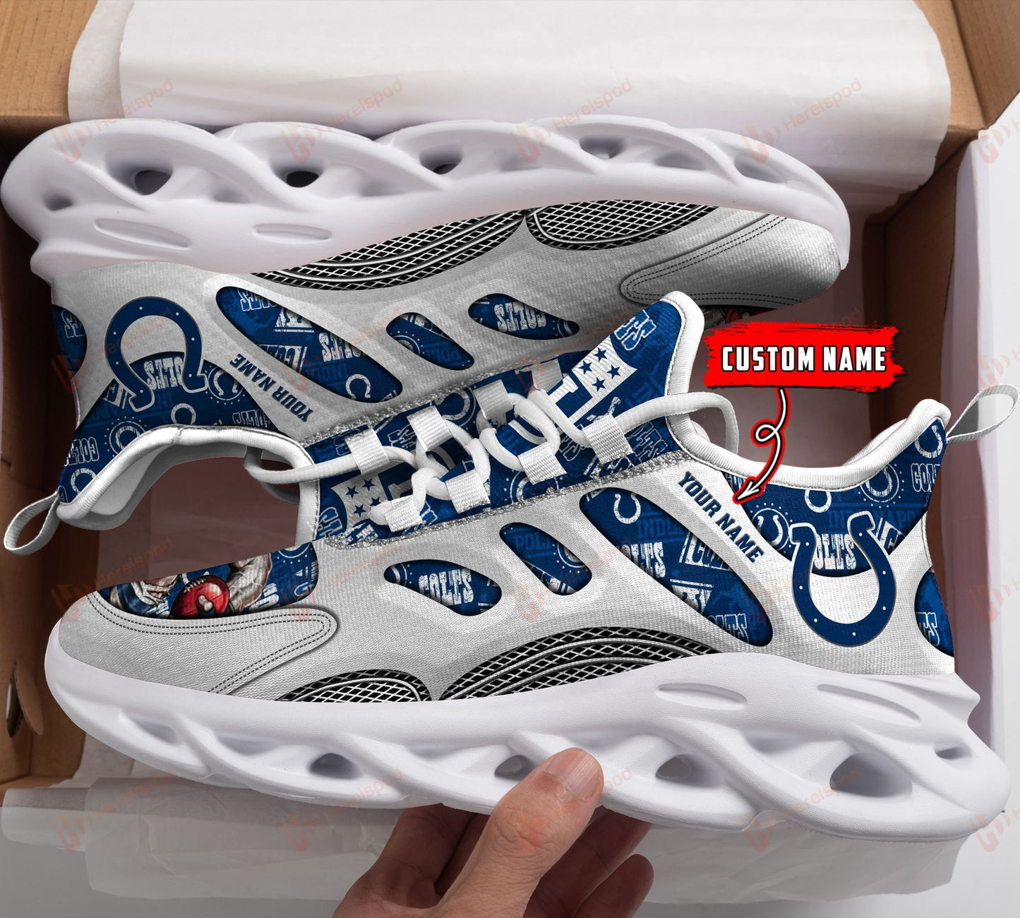 Indianapolis Colts Personalized Yezy Running Sneakers 204