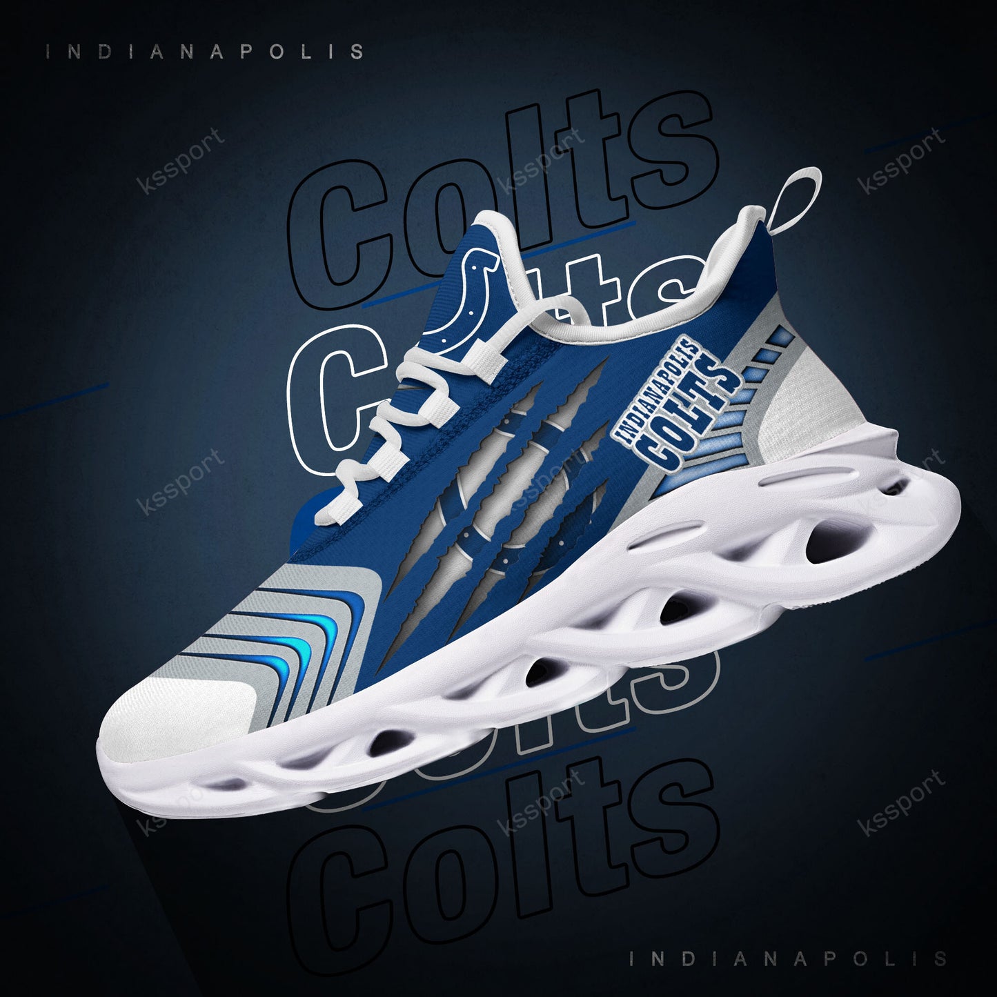 Indianapolis Colts Yezy Running Sneakers BB430
