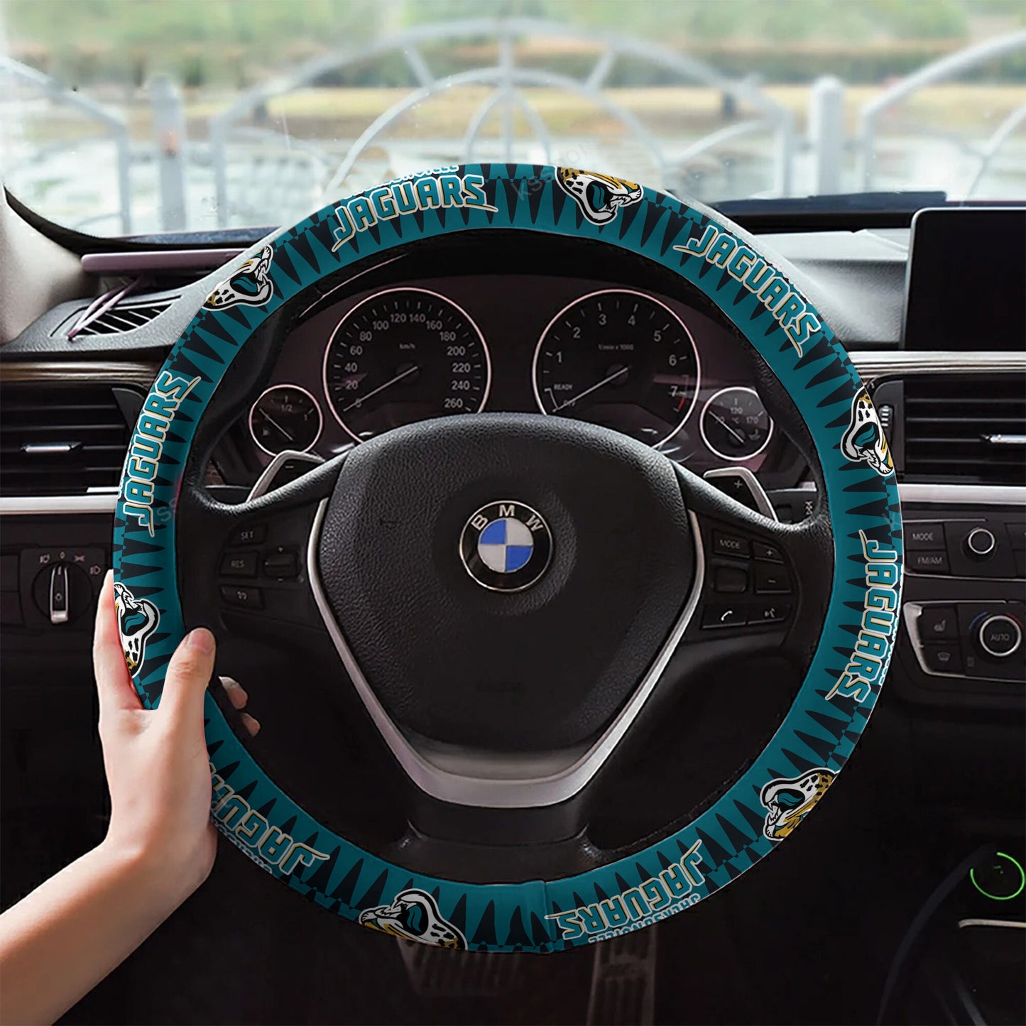 Jacksonville Jaguars Custom 3D Steering Wheel Cover 45