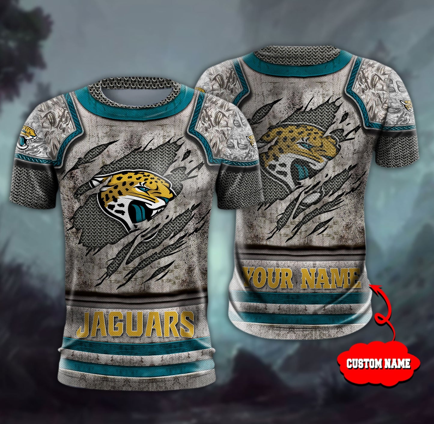 Jacksonville Jaguars Personalized All Over Printed 609