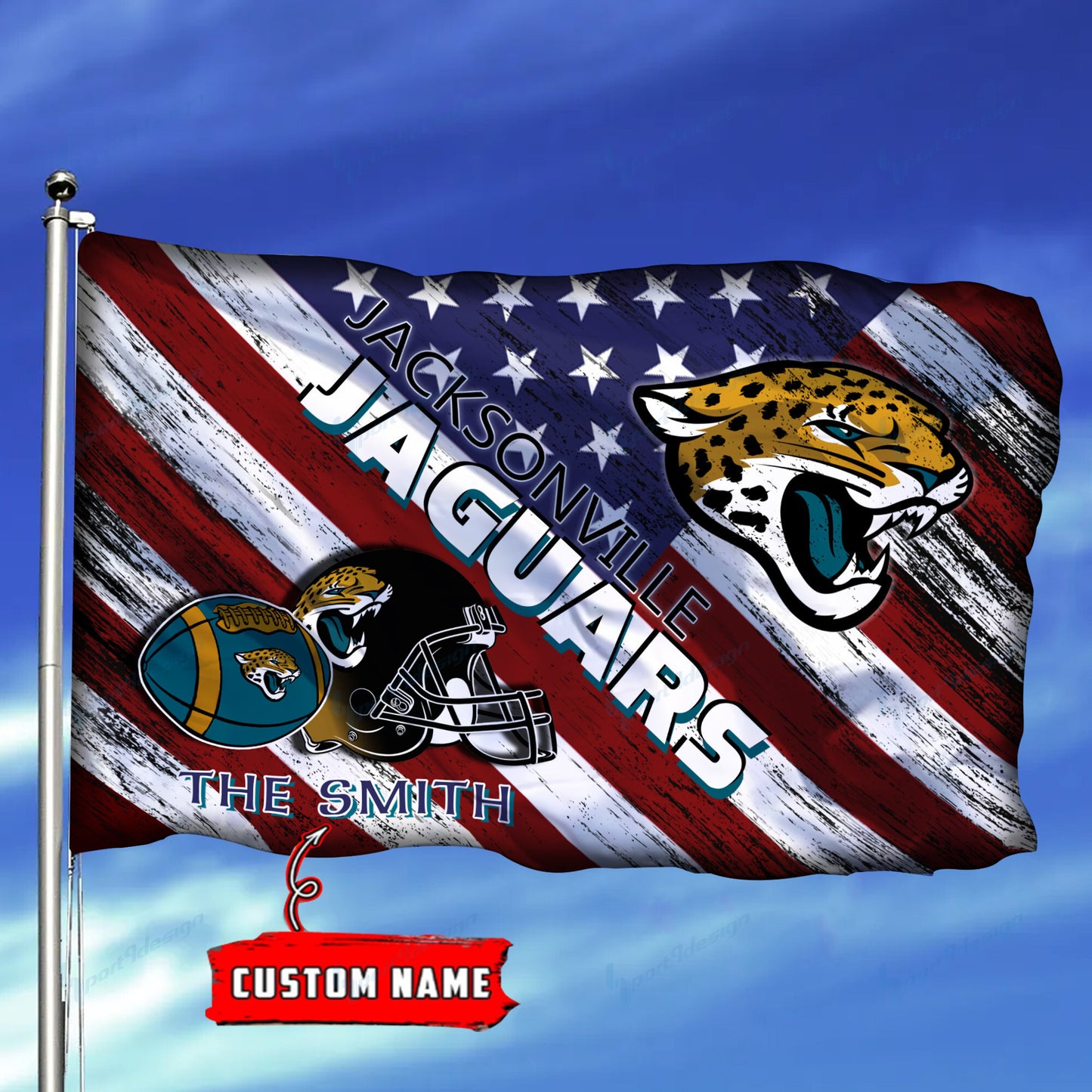 Jacksonville Jaguars Personalized Flag 149