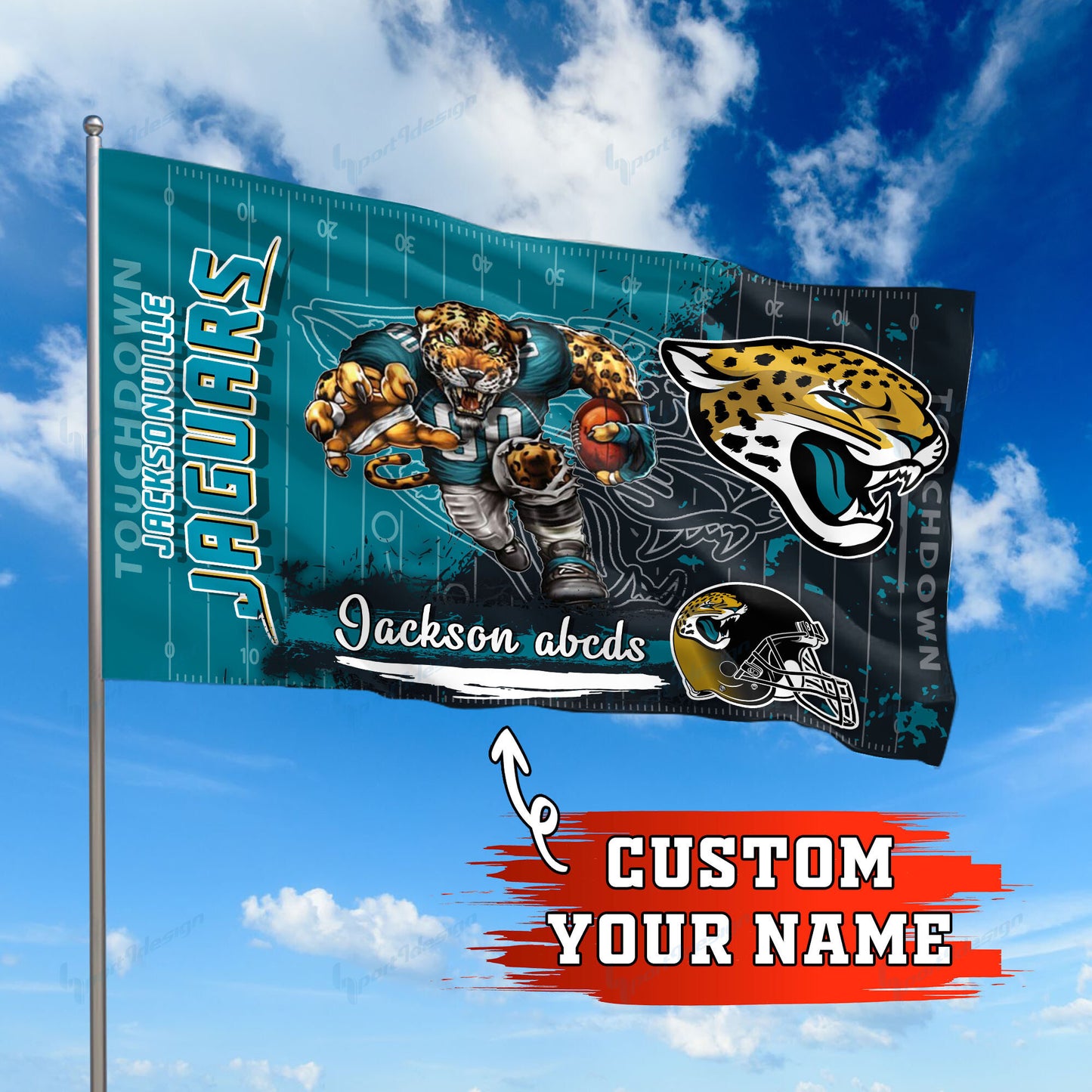 Jacksonville Jaguars Personalized Flag 251
