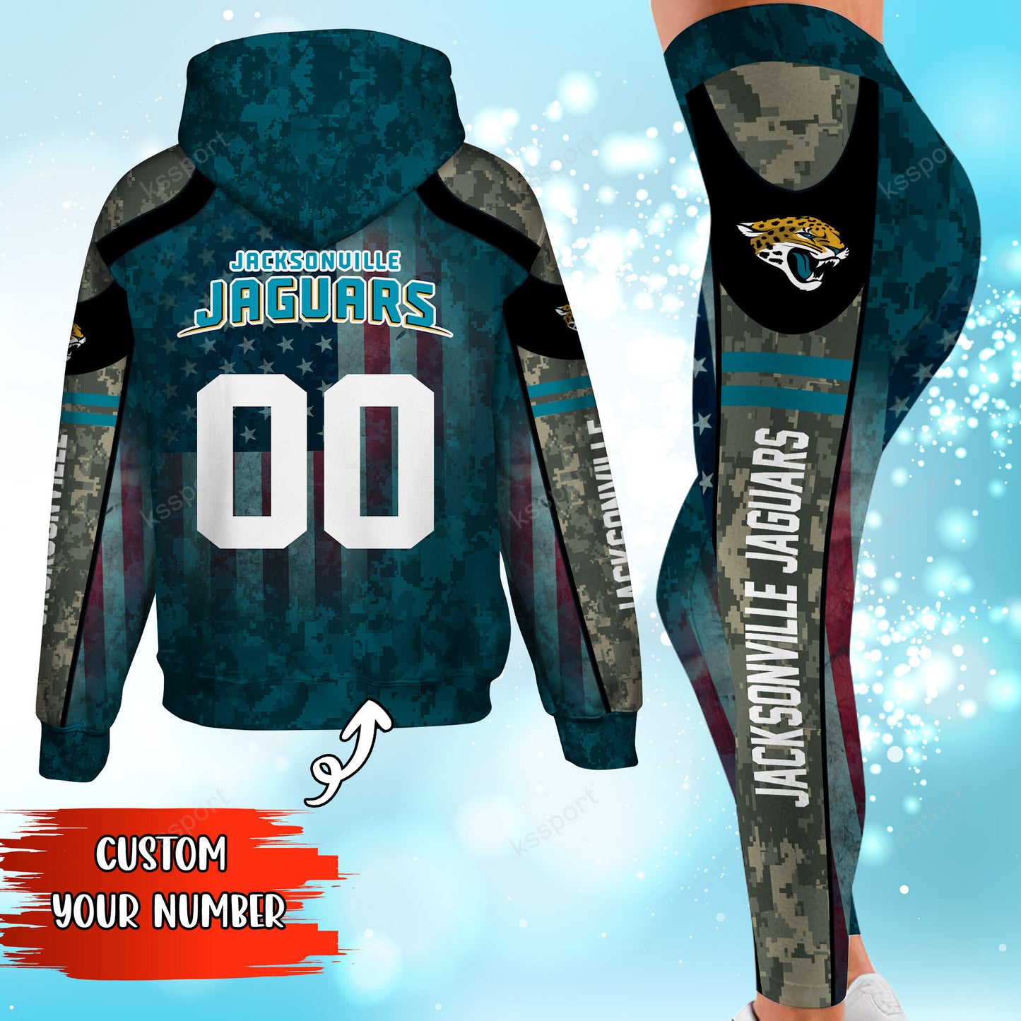 Jacksonville Jaguars Personalized Leggings And Hoodie BG77
