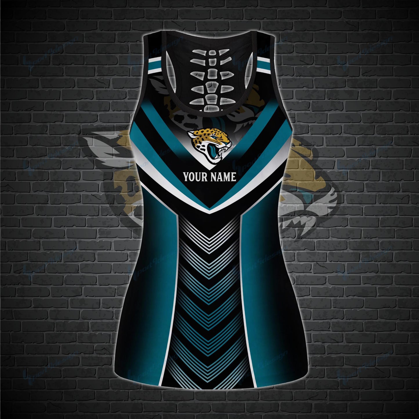 Jacksonville Jaguars Personalized Leggings And Tank Top BG14