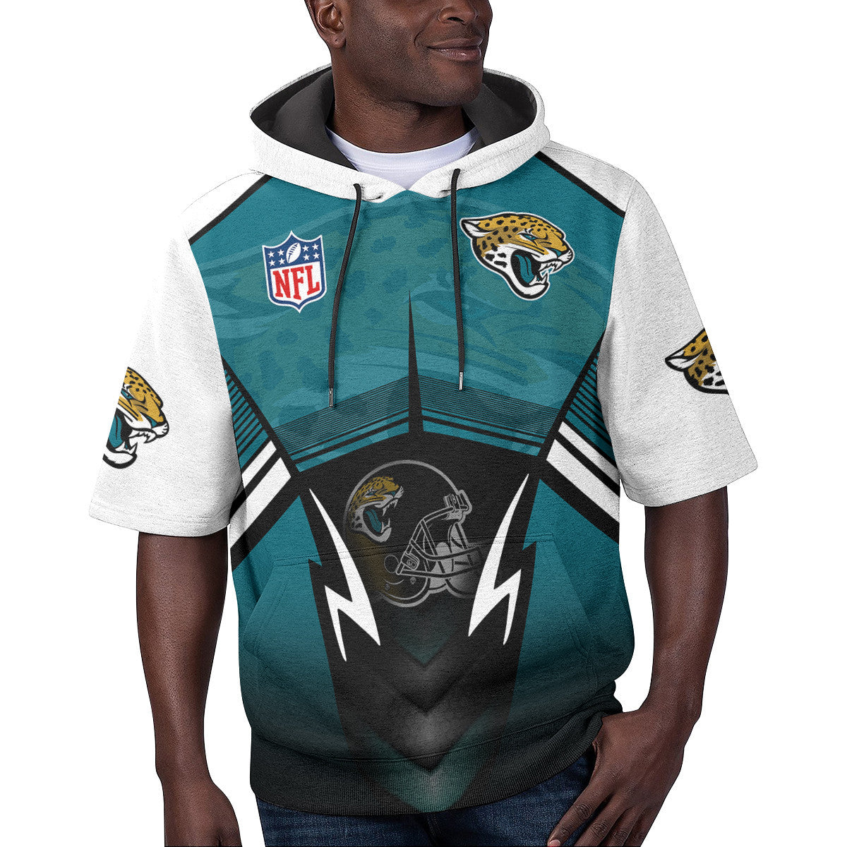 Jacksonville Jaguars Short Sleeve Hoodie BG63