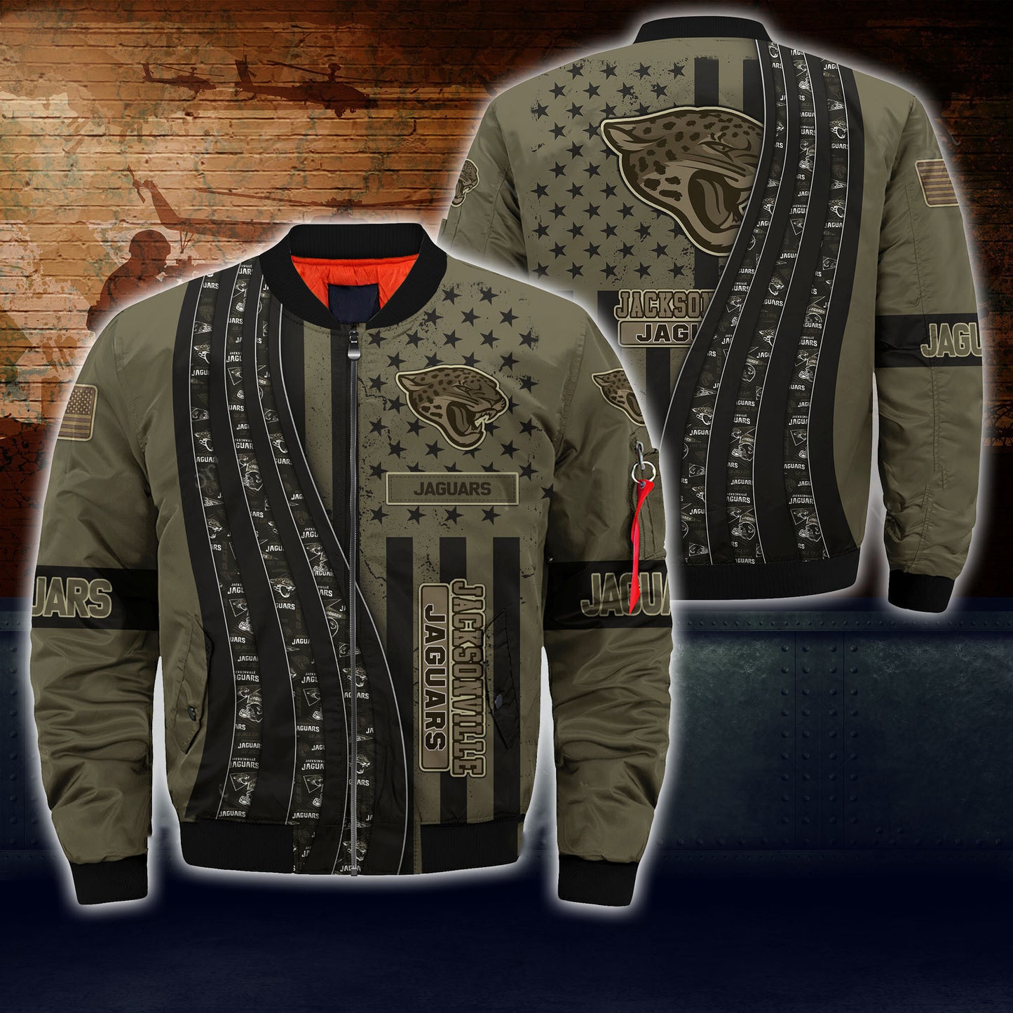 Jacksonville Jaguars Thick Bomber Jacket CS84