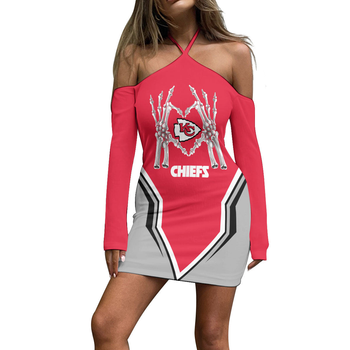 Kansas City Chiefs Halter Lace-up Dress 28