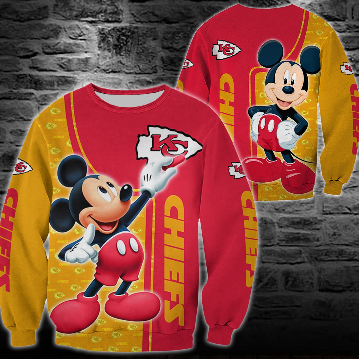 Kansas City Chiefs Mickey All Over Printed 123