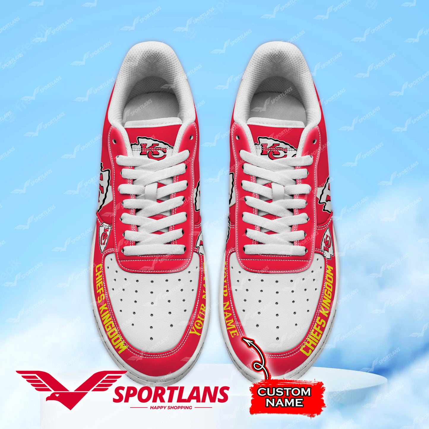 Kansas City Chiefs NFL Personalized Air Force 1 Shoes