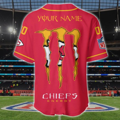Kansas City Chiefs Personalized Baseball Jersey BG183