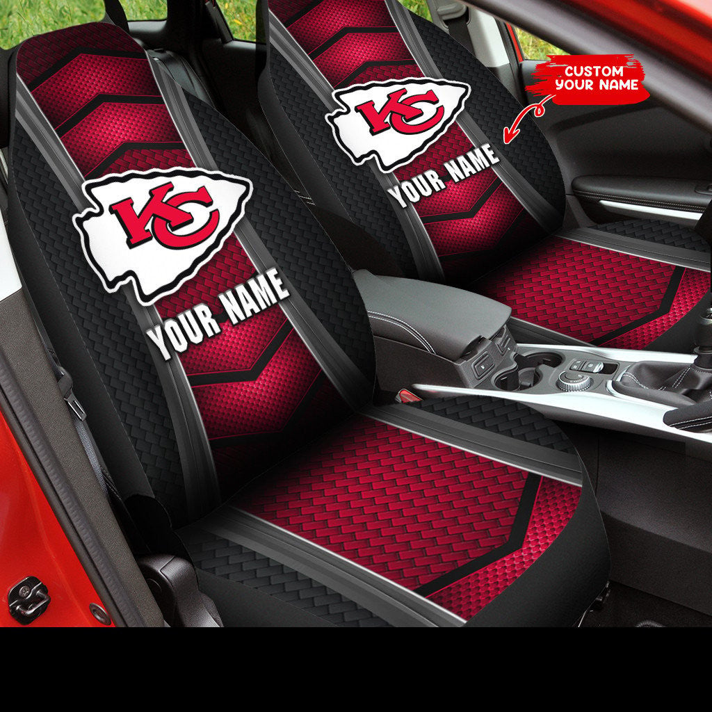 Kansas City Chiefs Personalized Car Seat Covers BG360