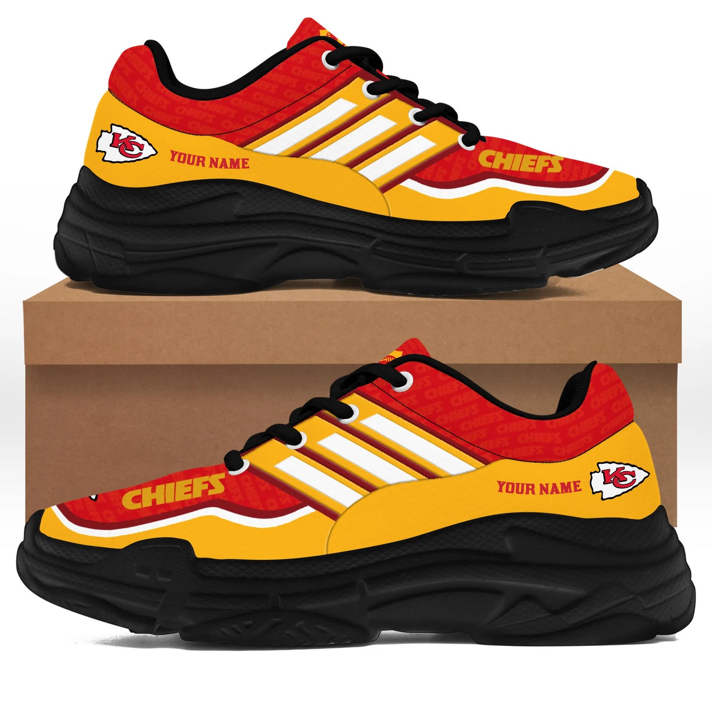 Kansas City Chiefs Personalized Chunky Sneakers 09