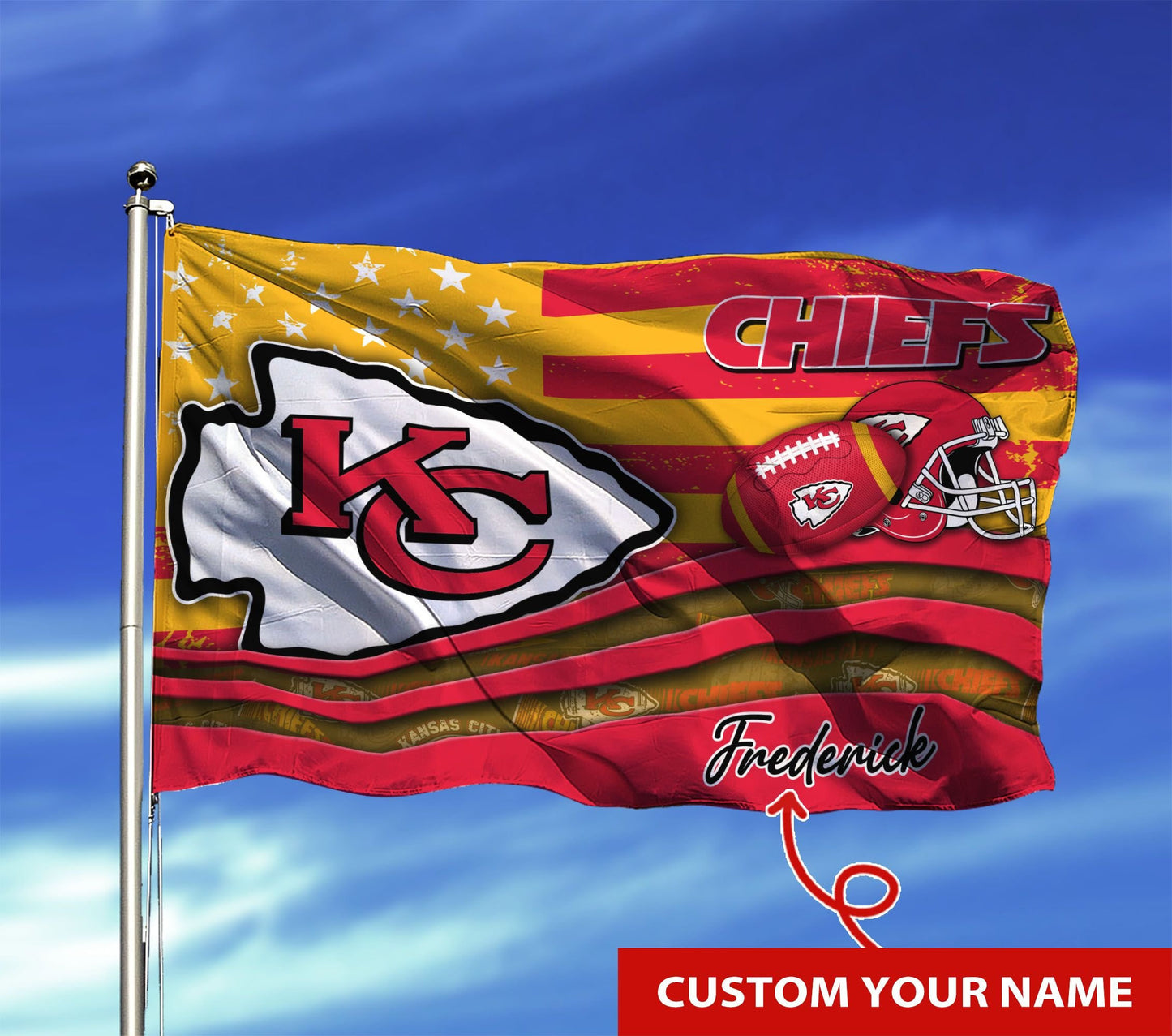 Kansas City Chiefs Personalized Flag 15