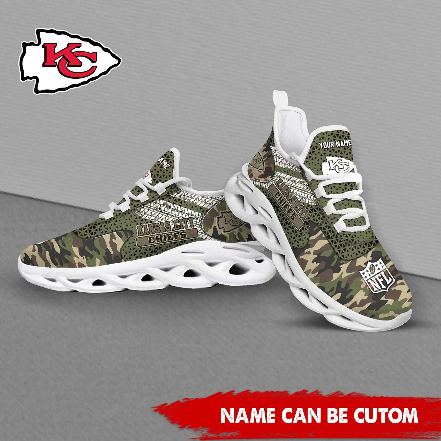 Kansas City Chiefs Personalized Yezy Running Sneakers SPD605