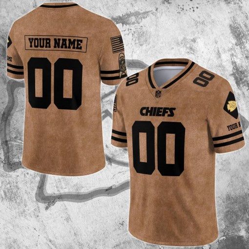 Kansas City Chiefs Personalized V-neck Football Jersey Sport Gifts For Fan AZCVFJ080
