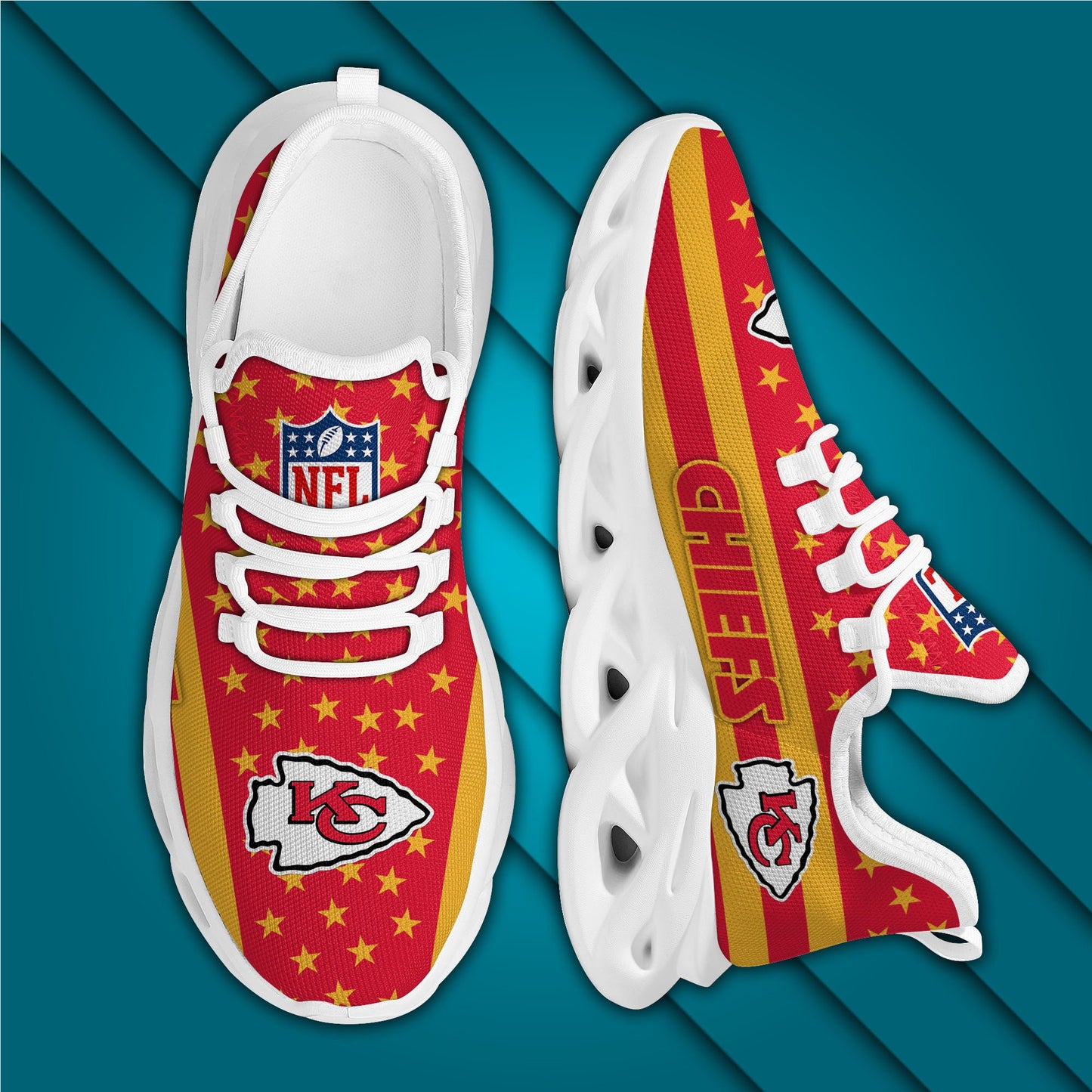 Kansas City Chiefs Yezy Running Sneakers 39