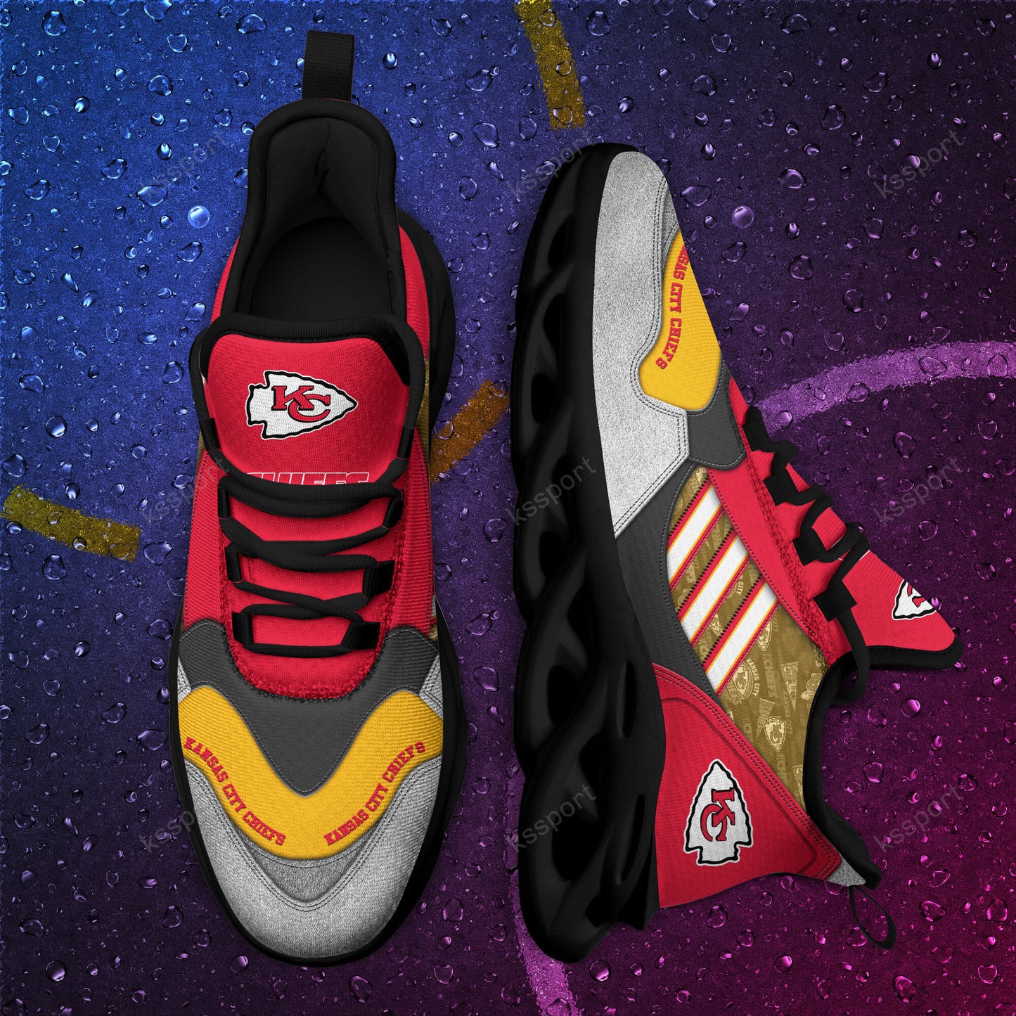 Kansas City Chiefs Yezy Running Sneakers BG737
