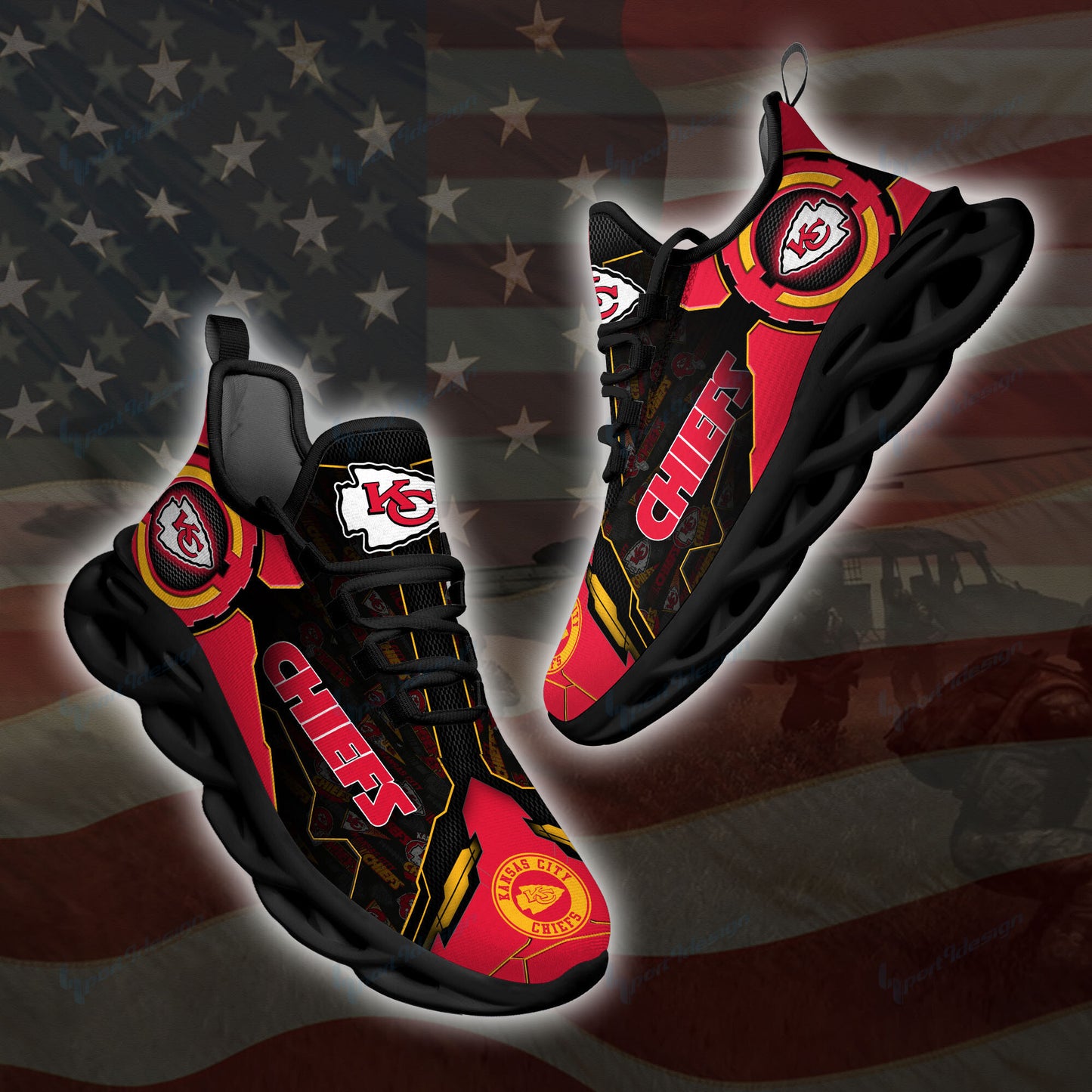 Kansas City Chiefs Yezy Running Sneakers SPD20