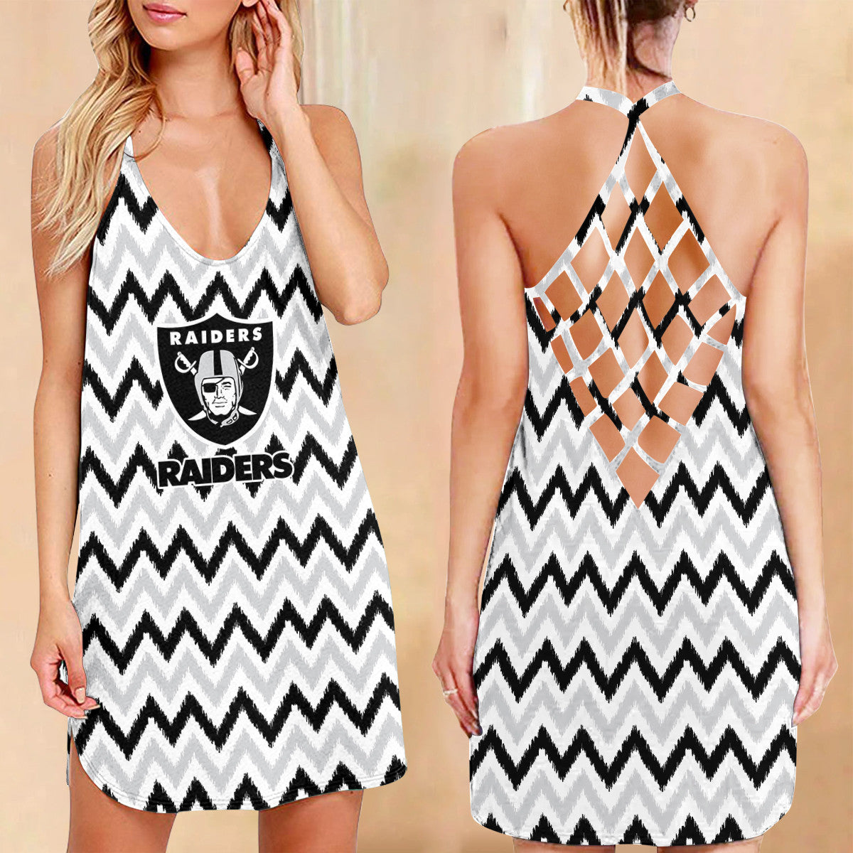 Las Vegas Raiders Criss-Cross Dress 09
