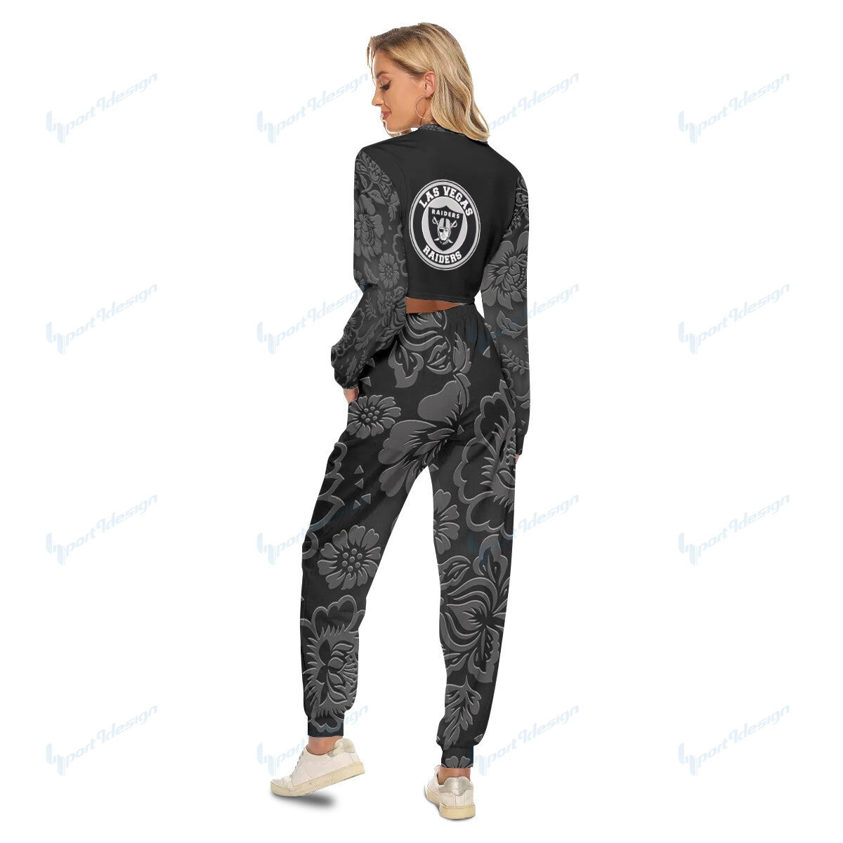 Las Vegas Raiders Crop Sweatshirt Suit 34
