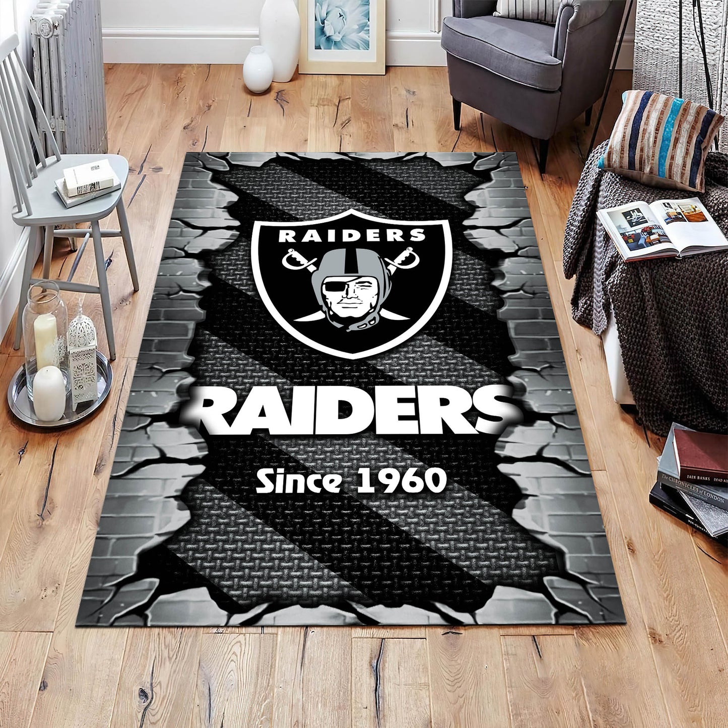 Las Vegas Raiders Rectangle Rug BGRERUG138