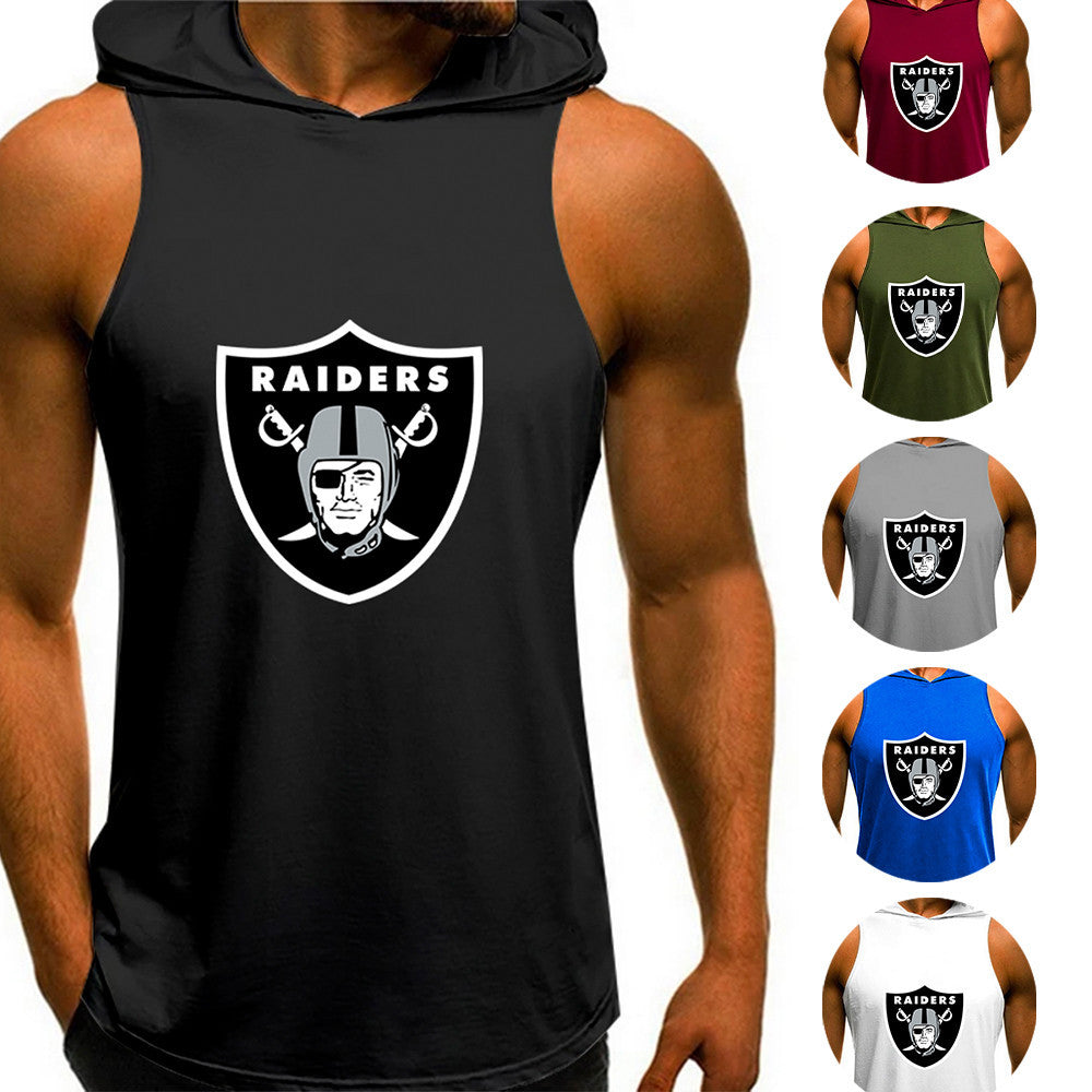 Las Vegas Raiders Man Gym-Sport Hoodie Vest BG08