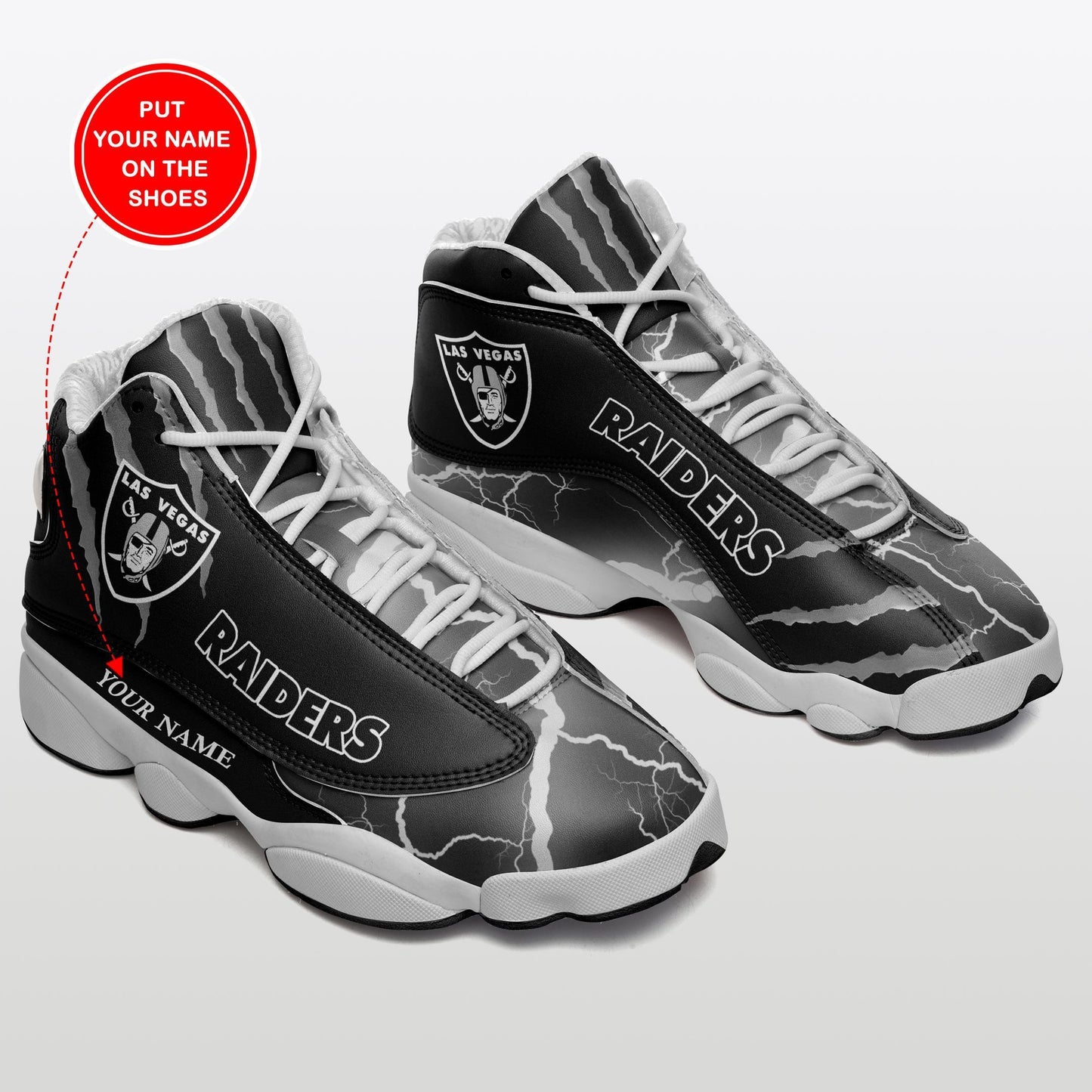 Las Vegas Raiders Personalized Air JD13 Sneakers 192