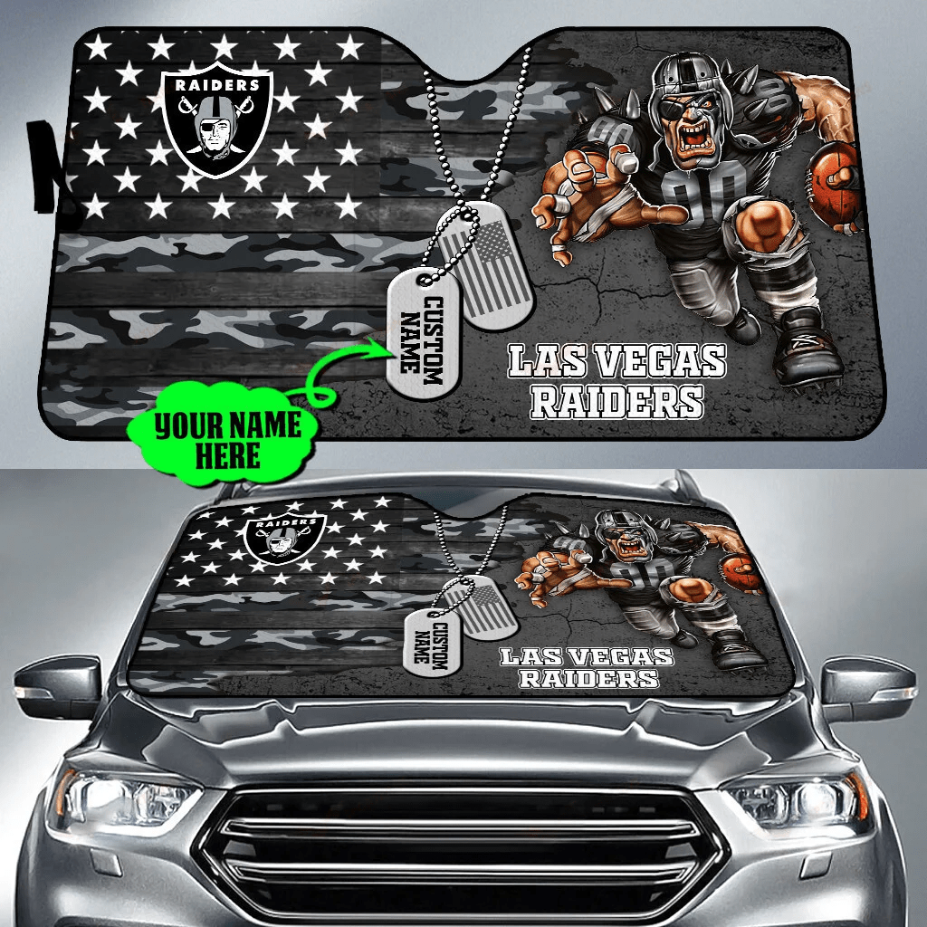 Las Vegas Raiders Personalized Auto Sun Shade BG46