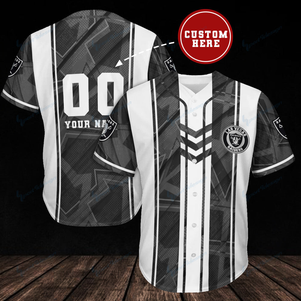 Las Vegas Raiders Personalized Baseball Jersey BG257