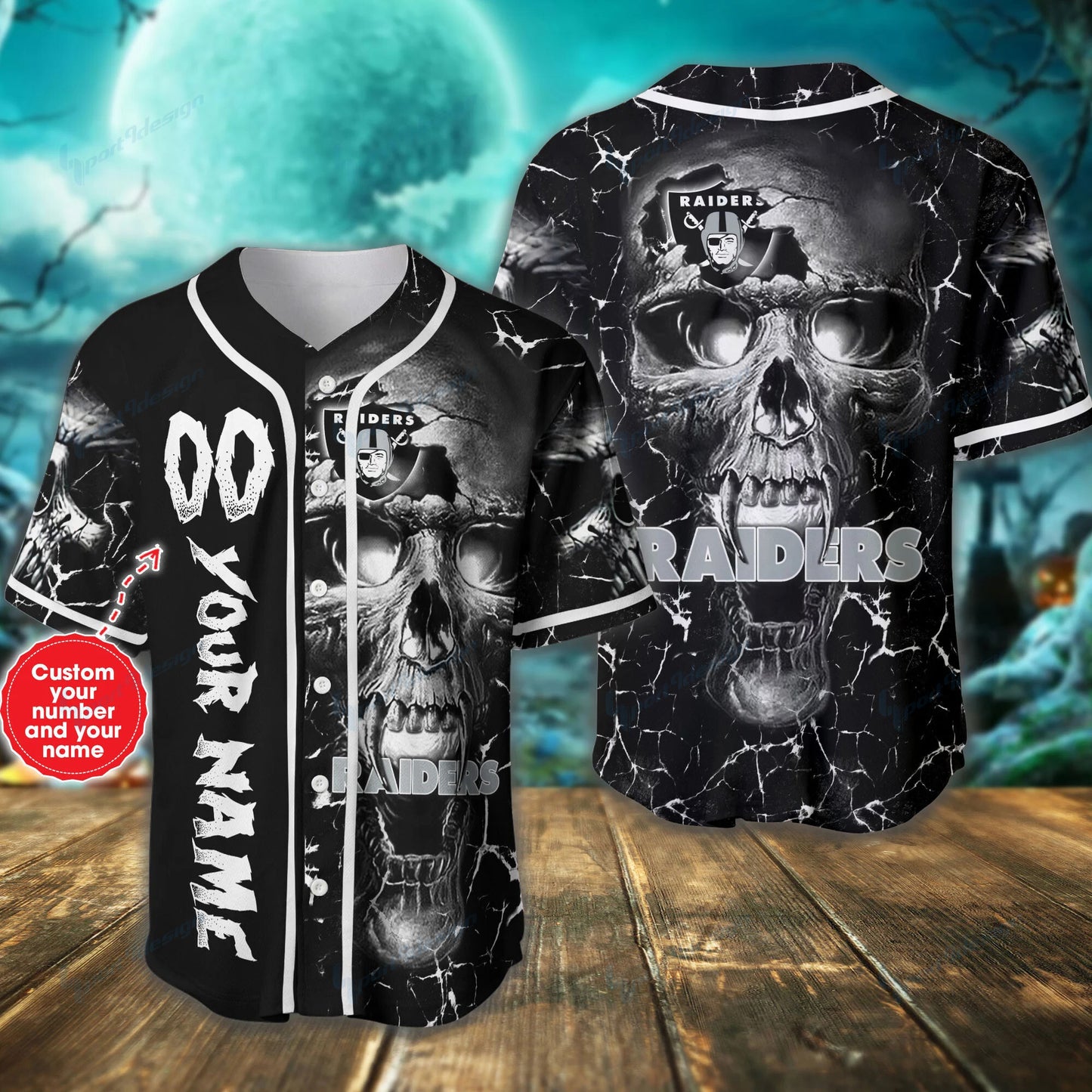 Las Vegas Raiders Personalized Baseball Jersey BG327