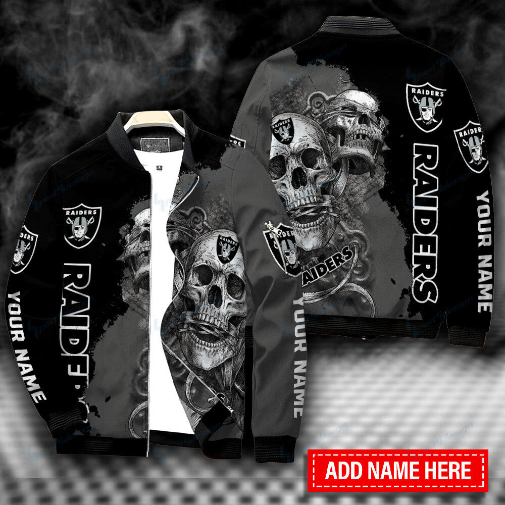 Las Vegas Raiders Personalized Bomber Jacket BG411