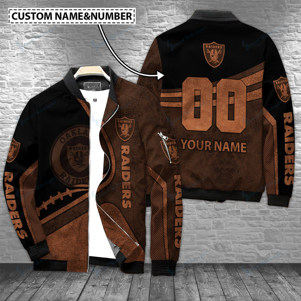 Las Vegas Raiders Personalized Bomber Jacket BG447