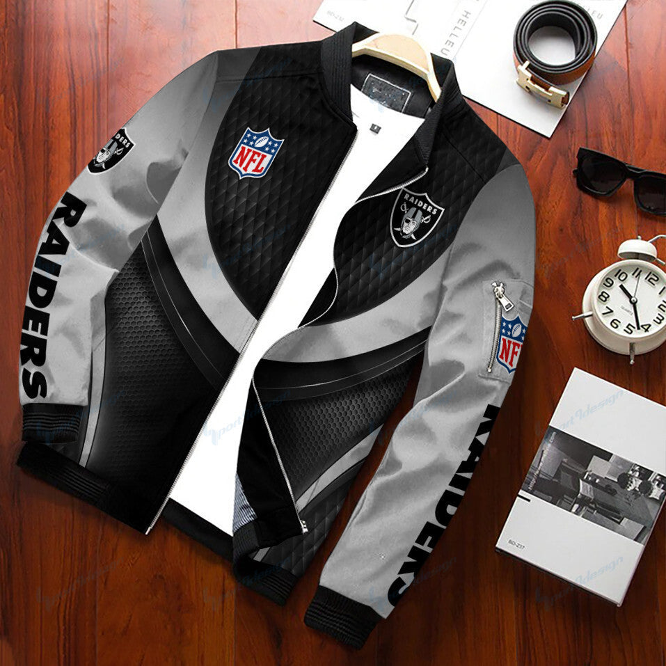 Las Vegas Raiders Personalized Bomber Jacket BG474