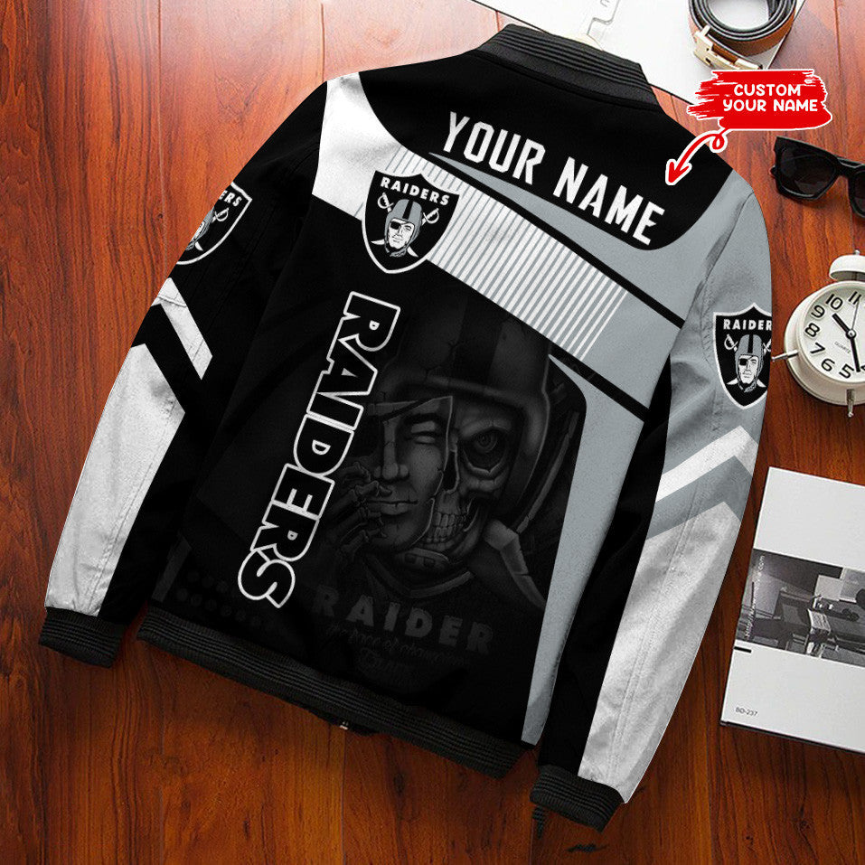Las Vegas Raiders Personalized Bomber Jacket BG576