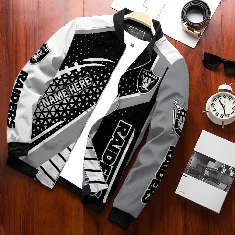 Las Vegas Raiders Personalized Bomber Jacket BG607