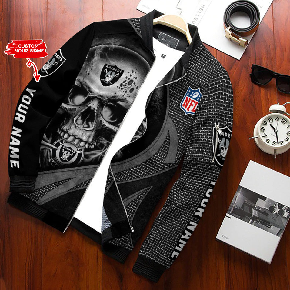 Las Vegas Raiders Personalized Bomber Jacket BG618