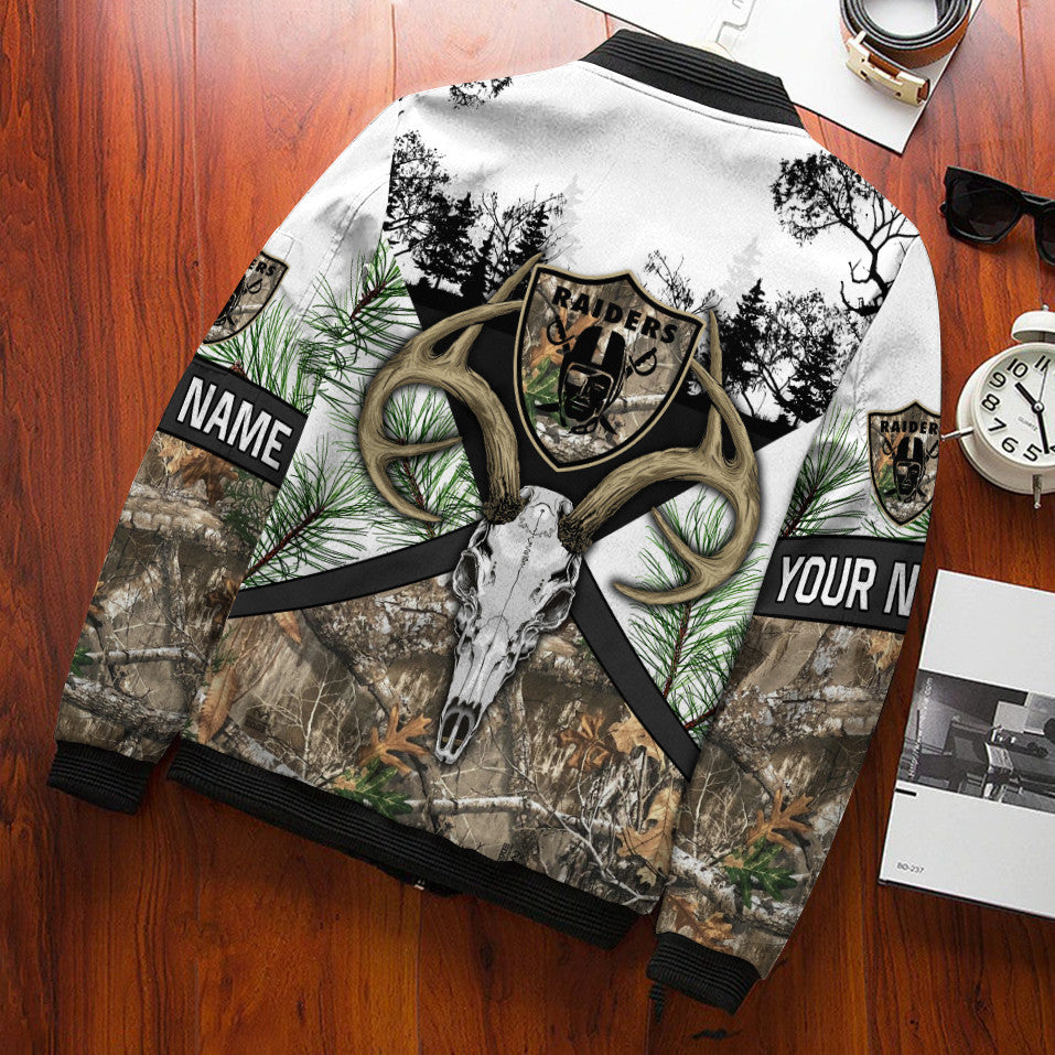 Las Vegas Raiders Personalized Bomber Jacket BG644