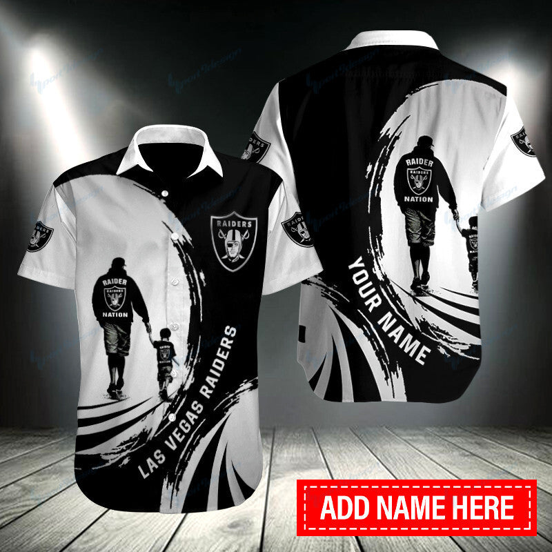 Las Vegas Raiders Personalized Button Shirt BB147