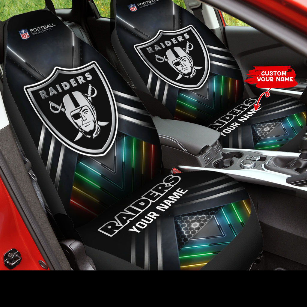 Las Vegas Raiders Personalized Car Seat Covers BG306