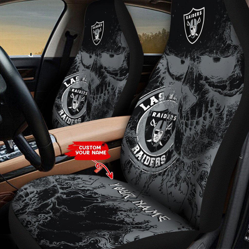 Las Vegas Raiders Personalized Car Seat Covers BG330