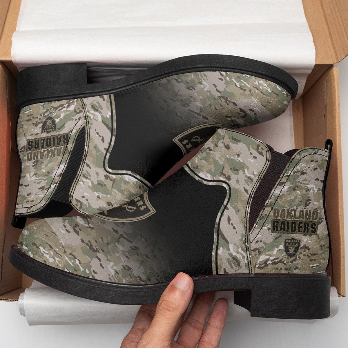 Las Vegas Raiders Personalized Comfort & Fashion Short Boots BG94