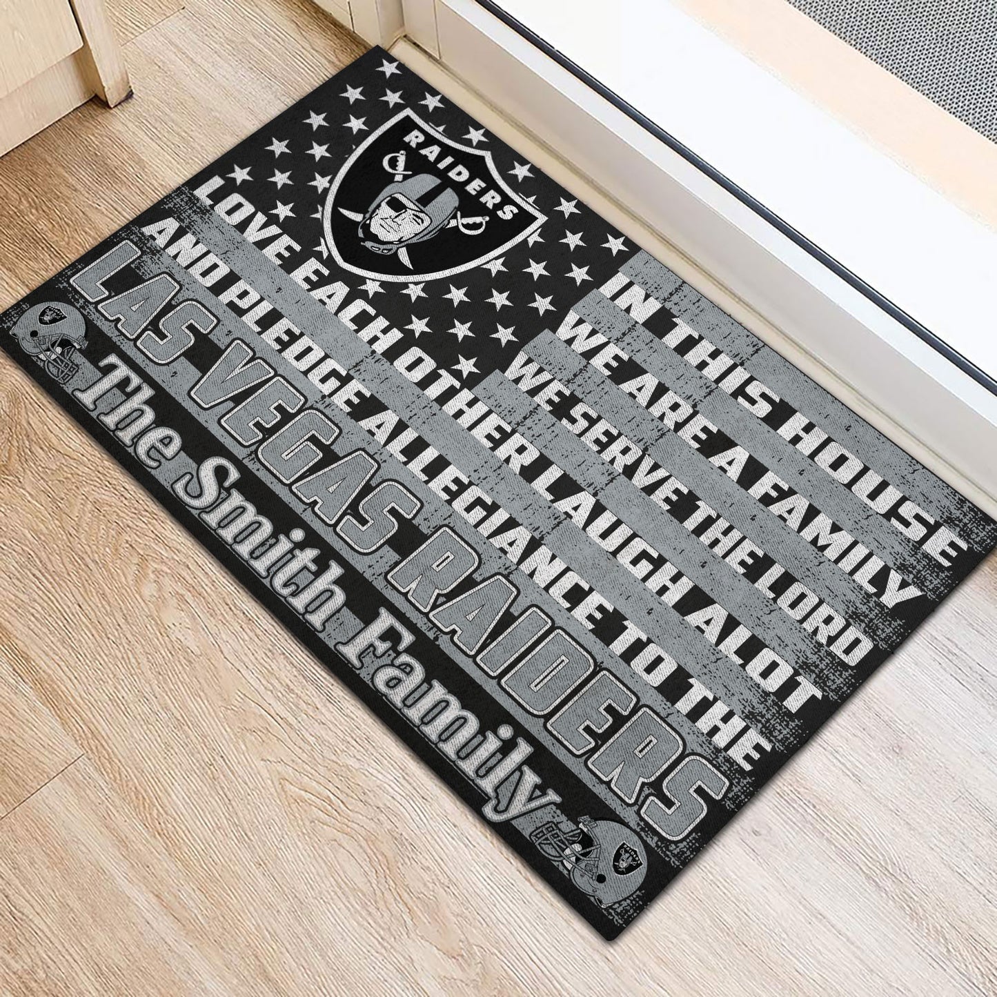 Las Vegas Raiders Personalized Doormat BG300
