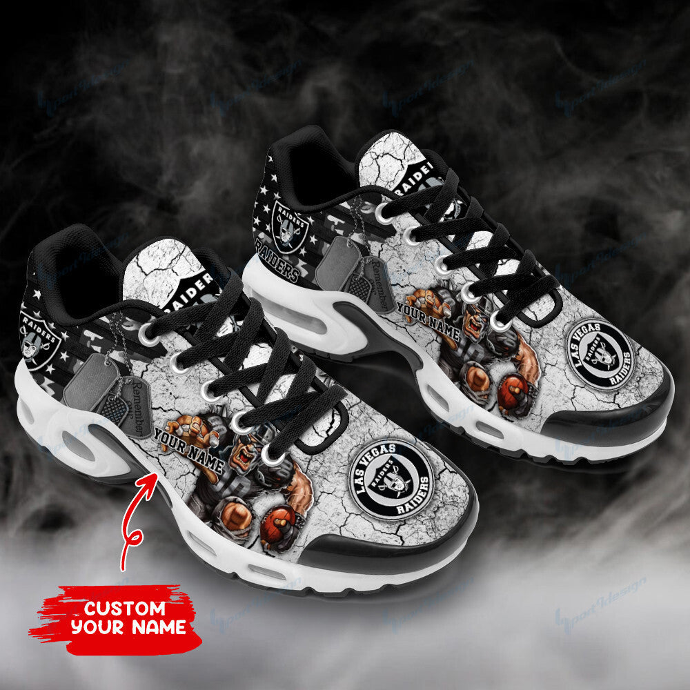 Las Vegas Raiders Personalized Plus T-N Youth Sneakers BG43