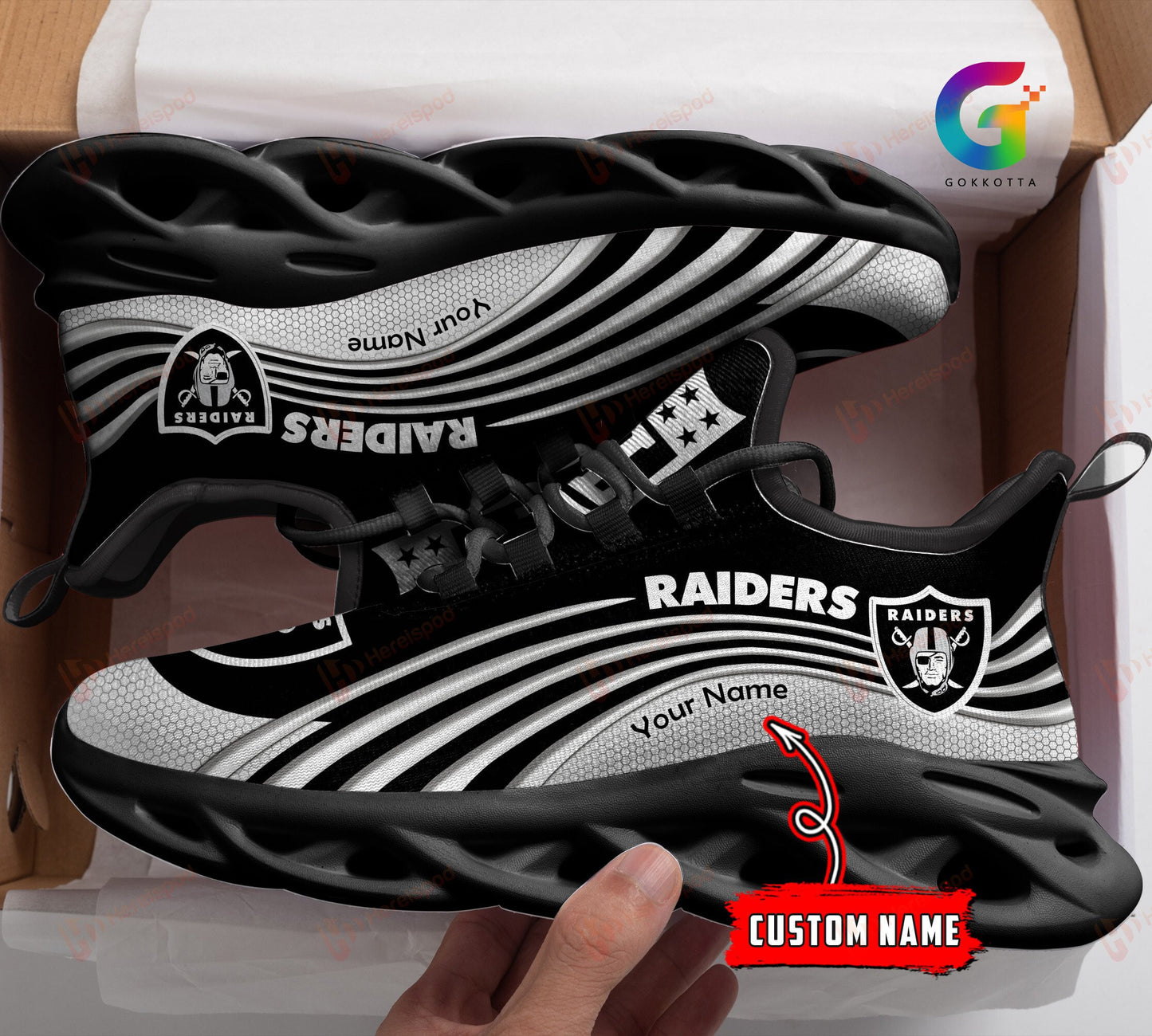 Las Vegas Raiders Personalized Yezy Running Sneakers 178