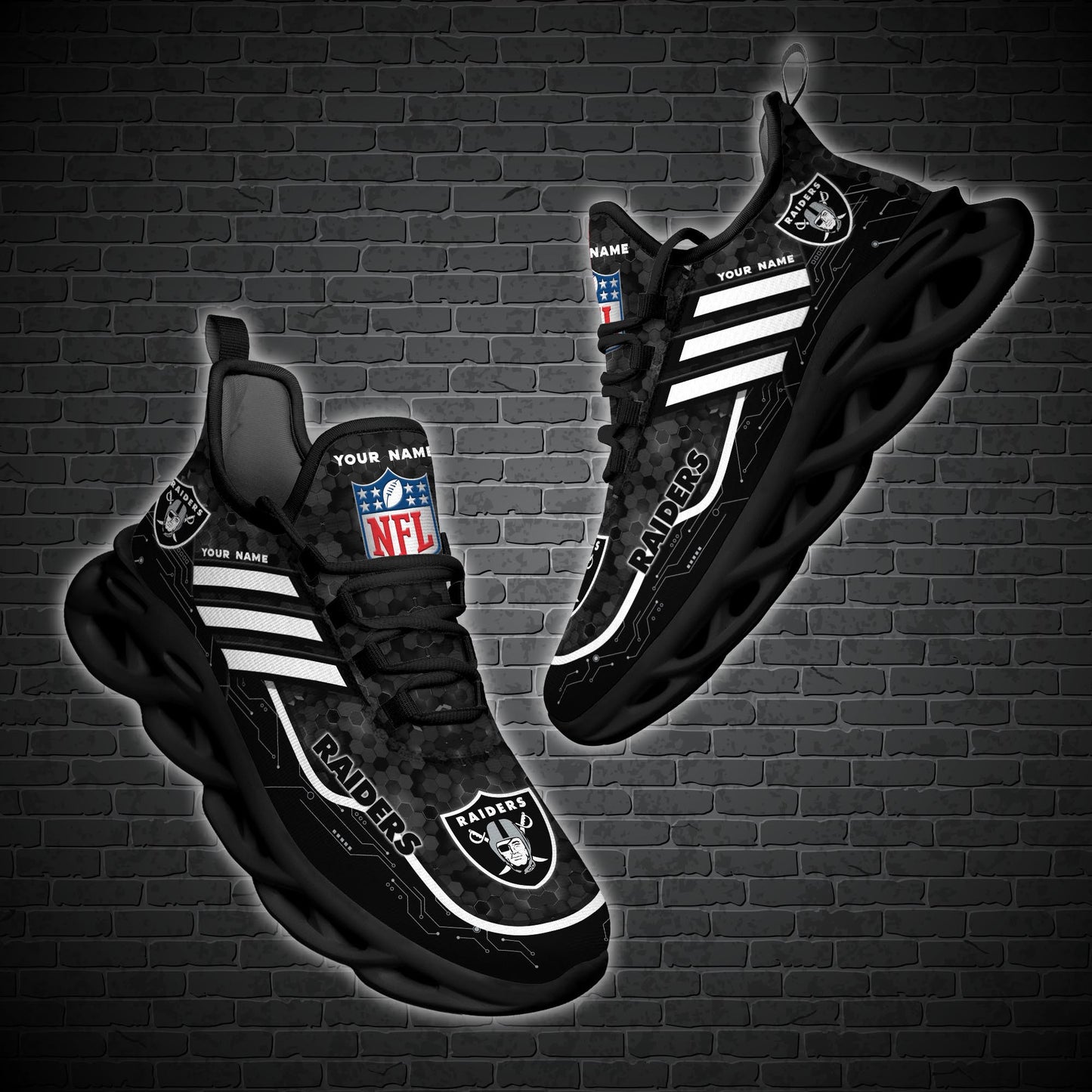 Las Vegas Raiders Personalized Yezy Running Sneakers SPD655