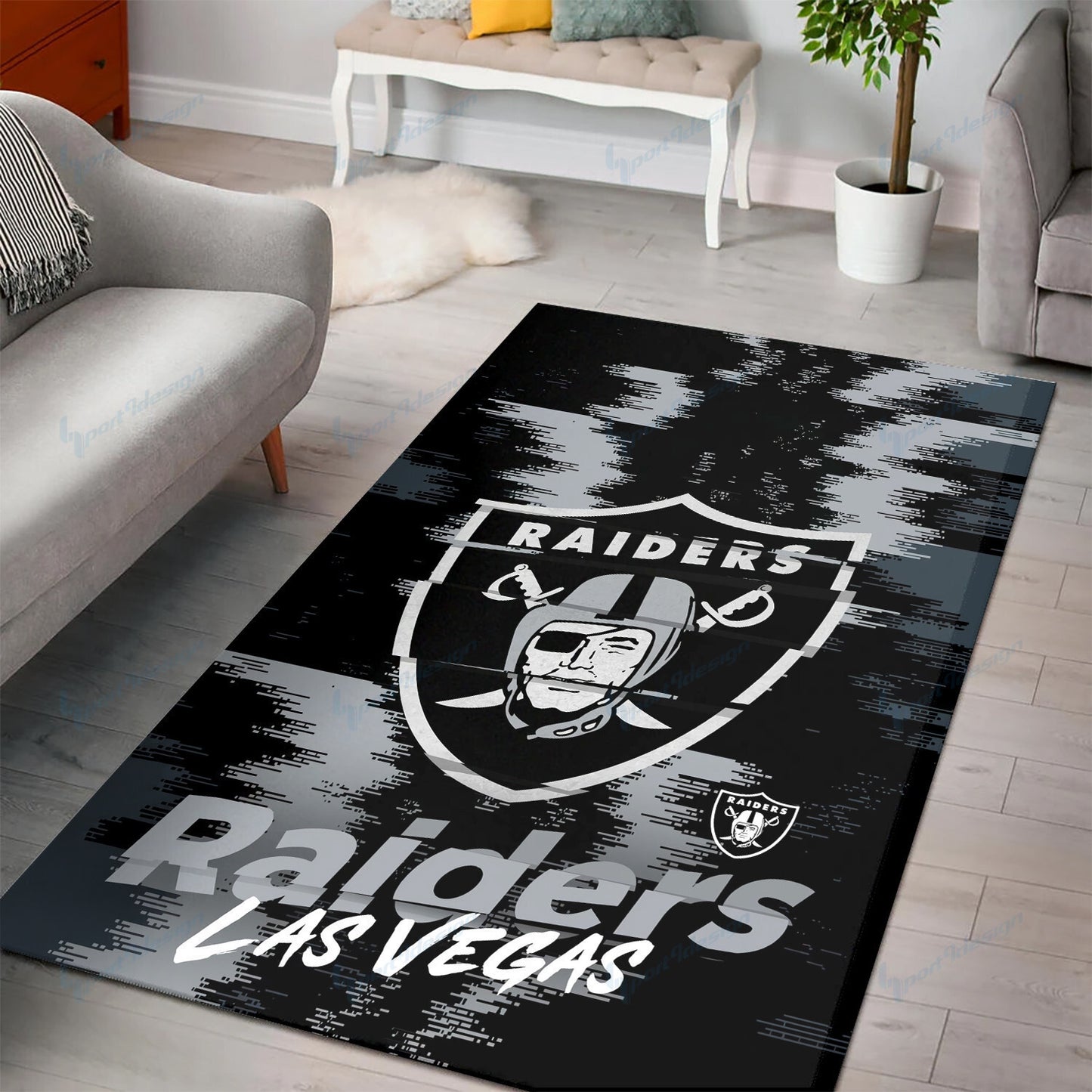 Las Vegas Raiders Premium Rectangle Rug 18