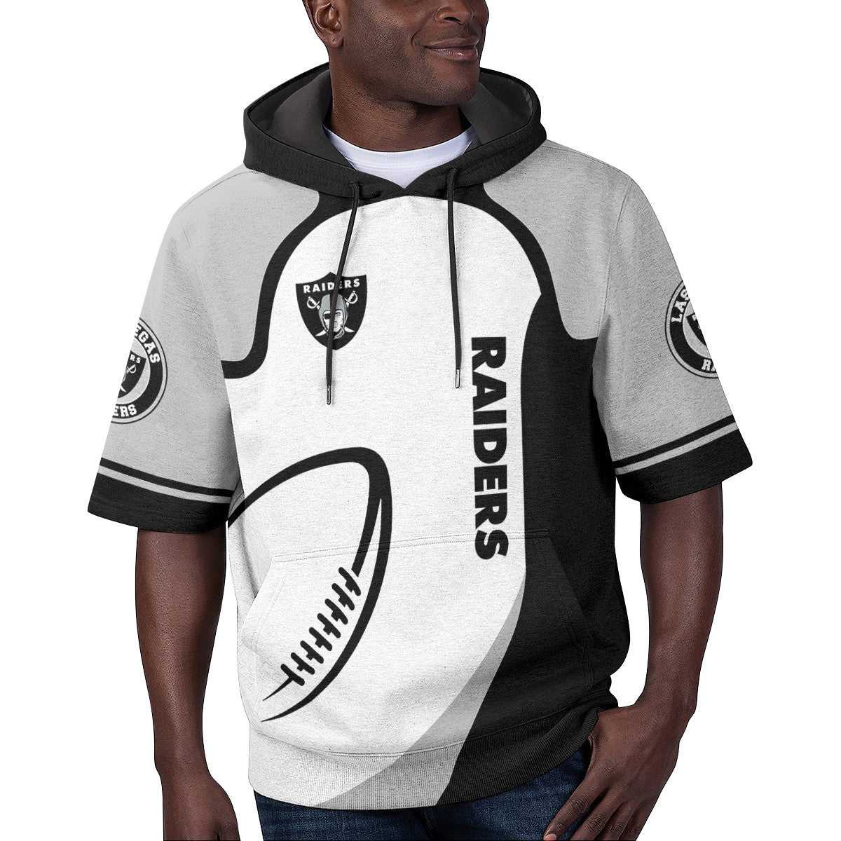Las Vegas Raiders Short Sleeve Hoodie BG18